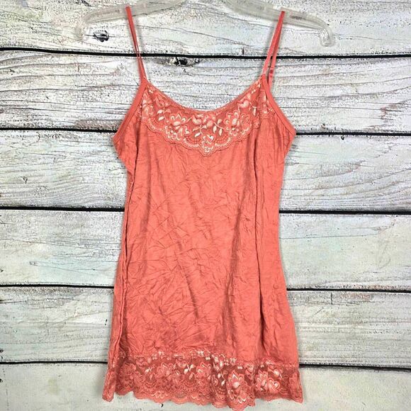 Maurices Coral Lace Trim Cami Tank Top S - Picture 1 of 6